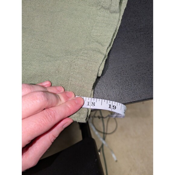 Cat & Jack Jumpsuit L 10 12 Girl's Green Linen Blend Spaghetti Strap Romper - Picture 8 of 8